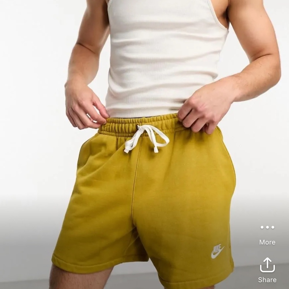 Nike Men's Yellow Shorts